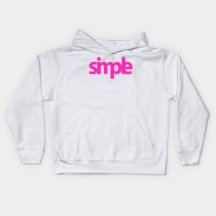 Simple (pink) Kids Hoodie